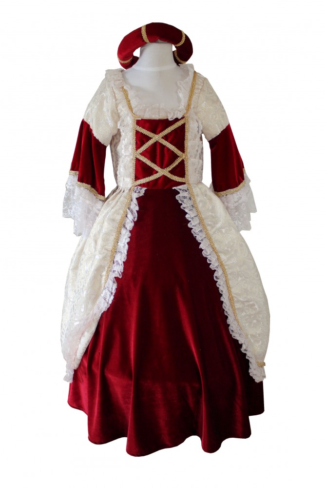 Girl's Deluxe Medieval Tudor Costume Age 8 - 10 Years Image